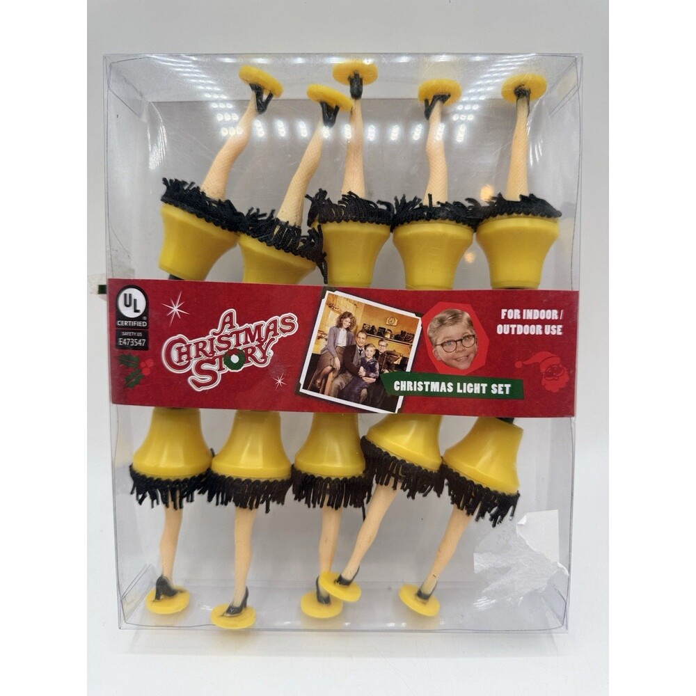 A Christmas Story Kurt Adler UL 10-Light Fishnet Lady Legs String Light Set NEW